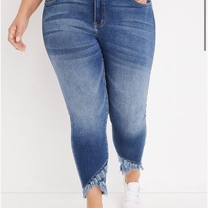 Plus Size KanCan™ Skinny Mid Rise Frayed Hem Jean